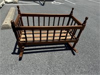 WOODEN BABY CRIB