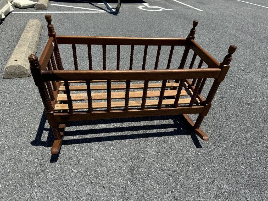 WOODEN BABY CRIB