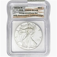 2016-W Silver Eagle ICG PR69 DCAM Ltrd Edge