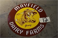 Metal Mayfield Dairy Sign