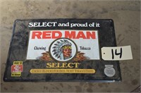 Metal Red Man Select Sign