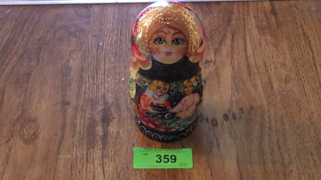 LARGE NESTING DOLLS  6 3/4" - SIGNED