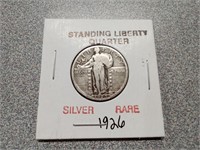 Standing Liberty Silver Quarter 1926 coin.