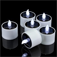 Solar Powered Tea Light Candles 6 PCS