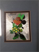 Vintage Framed & Matted Minnie Mouse Print