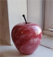Red marble apple paper weight