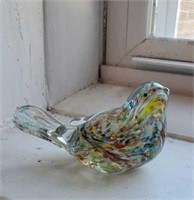 Colorful Art glass bird