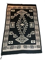 Navajo Rug, Two Grey Hills Pattern 78.5" x 51"