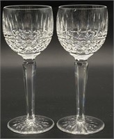 (2) Waterford Crystal Wine Stems, Marked