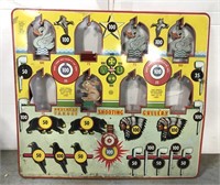 Vintage knock out target shooting gallery game