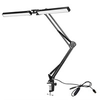 REIYTLBEQYTL Desk Lamp with Clamp Double Head...