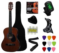 Coffee Acoustic Guitar Starter Package