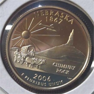 Proof 2006 s. Nebraska quarter