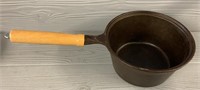 2QT Cast Iron & Wood Handle #7 Sauce Pan