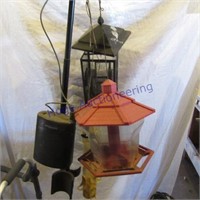 Metal detector- Radio Shack, 3 bird feeders