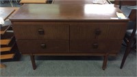 MID CENTURY REMPLOY 4 DRAWER LOW CABINET,
