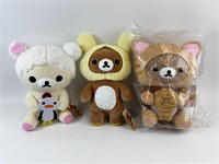 Rilakkuma Plush Stuffed Bears W/ Tags Largest 14"