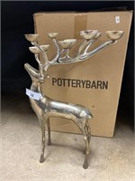 20” pottery barn metal reindeer.