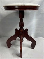 Marble Top Pedestal Side Table