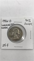 1956-d Washington Quarter 90% Silver