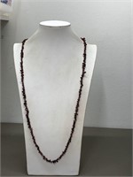 RED GARNET & THAI BLACK SPINEL NECKLACE