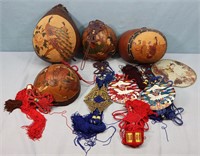 Assorted Asian Gourd & Tassel Wall Decor