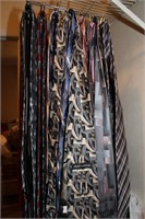 Lot of 40 Ties with hanging Rack