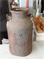 antique milk can with no lid