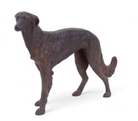 Antique Cast-Iron Doorstop Russian Wolfhound