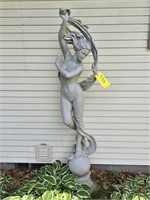 Plastic lady statue (holes in back) 74" t