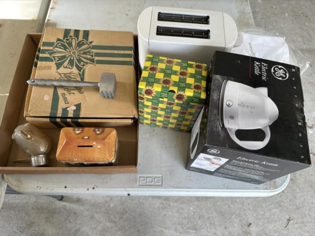 Electric Kettle, toaster and misc.