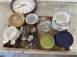 Corning ware, Pyrex, kitchen utensils