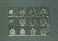 12 Pc Chinese Silver Coins