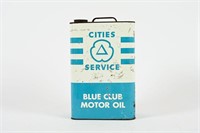 CITIES SERVICE BLUE CLUB MOTOR OIL TWO IMP GAL CAN