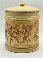 RARE 1920's Hull Pottery Alpine Pretzel Jar