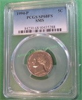 1994 p Special Mint Set  SP68 Jefferson Nickel