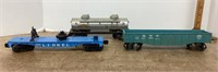 3 Lionel train cars