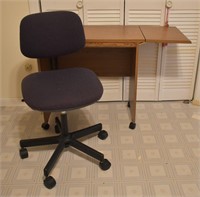 Drop-leaf Desk & Rolling Office Chair
