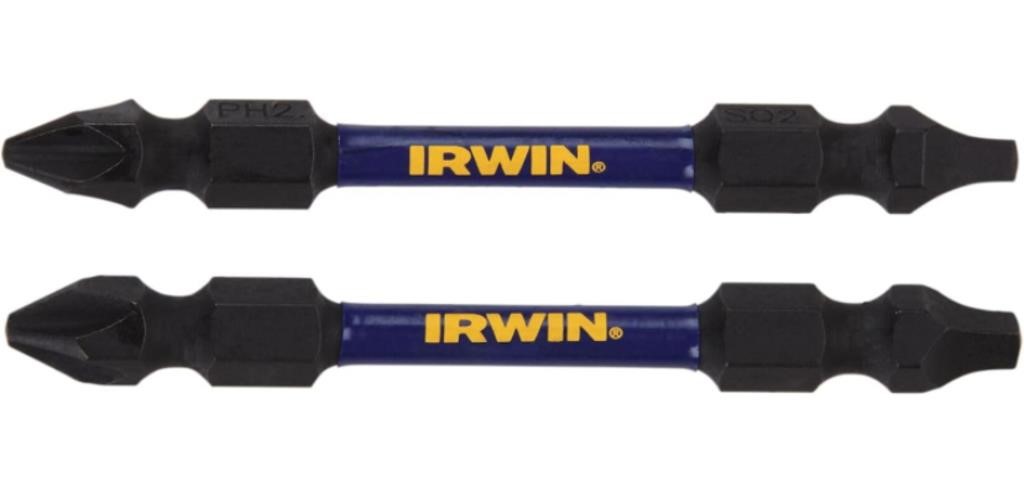 IRWIN 2PCS DOUBLE-ENDED IMPACT SCREW-DRIVING BIT