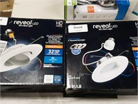 2 GE reveal LED light fixtures