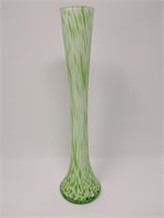 Green Cased Glass Vase