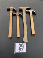 (4) Claw Hammers