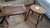 Antique stool and bench