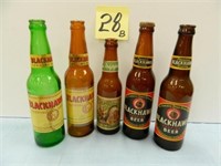 5 Blackhawk Beer Bottles