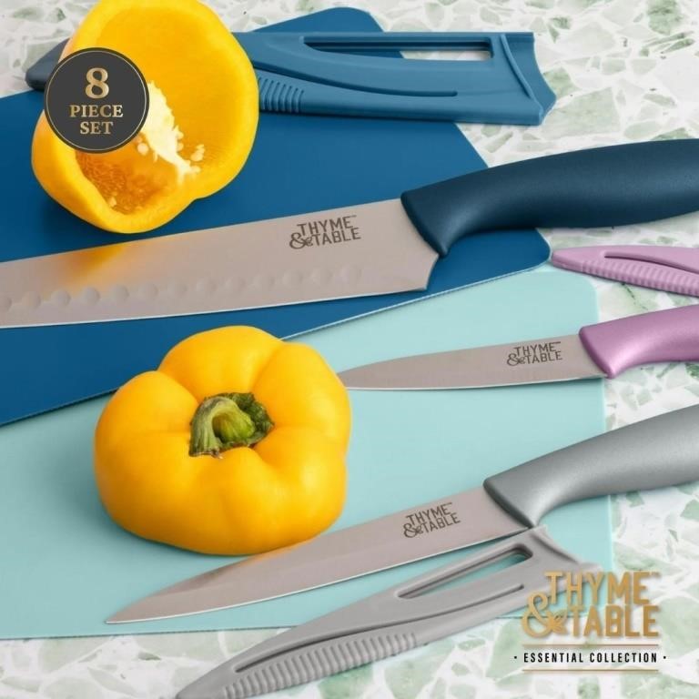 New Thyme  Table 8-Piece Stainless Steel Knife Set