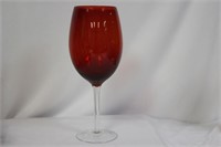 A Ruby Red Stem Glass Cup