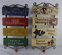 Faith and Family Themed Wood & Metal Wall Decor