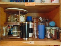 CABINET 1: COFFEE MUGS, GLASSESS & SPICE JARS