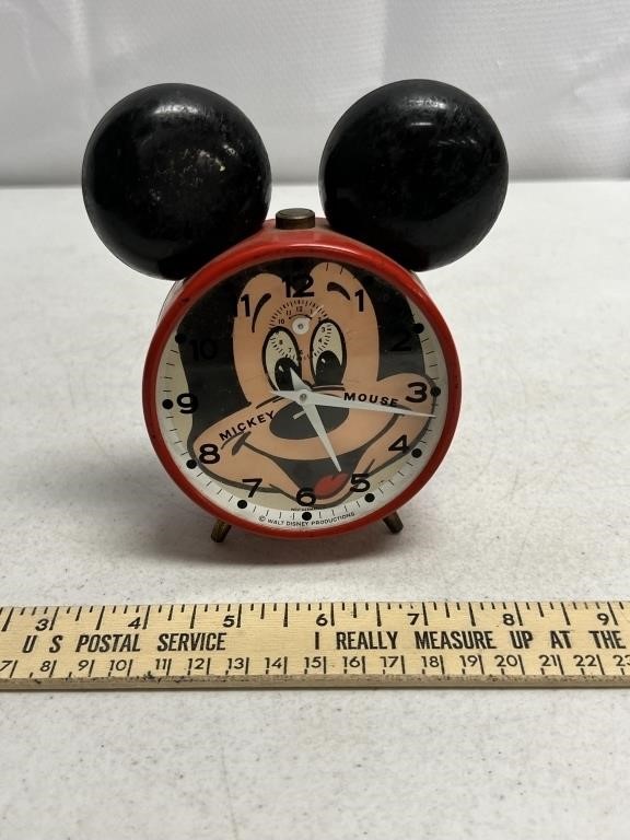 Walt Disney Productions Mickey Mouse Alarm Clock M