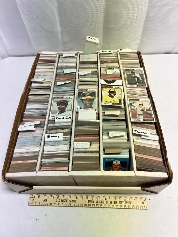 Monster Box of Common Baseball Cards Sorted by Tea